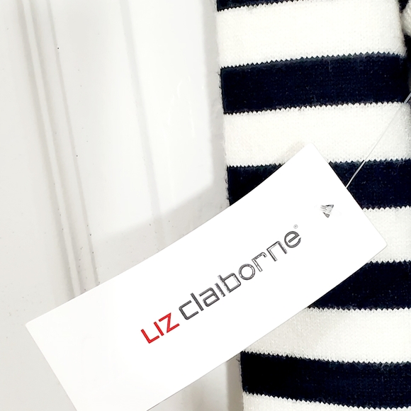Liz Claiborne Plus Womens Cowl Neck Longsleeve Striped Pullover Sweater sz XL - Picture 6 of 8